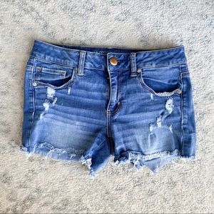 American Eagle Distressed Denim Cut Off Shorts
